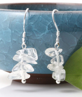 Wholesale CLEAR QUARTZ STONE EARRINGS